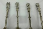 Set Of 6 Vintage Dutch Pewter Wedding Spoon  7 Inches 