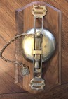 New York Life Company Brass Trolley Car Bell On Wooden Plaque