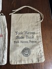 Lot Of 8 Vintage First National Bank Of York Empty Money Bags York Haven