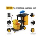 Durable 3 shelf Janitorial Cart  Ideal For Healthcare   Office Use
