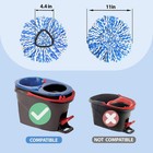 Nuorest Spin Mop Replacement Heads  Microfiber Mop Refills  Easy To Replace     