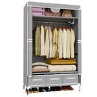 Portable Closet Wardrobe Clothes Rack Storage Organizer Shelf Stand W  3 Drawers