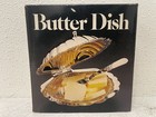 Vintage Leonard Silver Plate Clam Shell Butter Dish And Knife