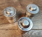 Lot Of 3 Vintage Ansco Embossed Metal 35mm Film Canisters Silver Tone