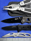 Lot Of 5 Camp  Hike  Fish Multi-tools   Pocketknives Folding Very Good Used