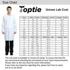 Unisex Scrubs Lab Coat Professional Doctor Uniform Workwear Long Sleeve Lab Coat