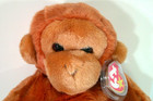 Vintage Bongo The Beanie Buddy Monkey Plush 14 Inches Tall 1998