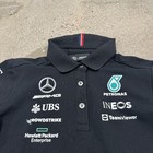 Mercedes Benz Amg Petronas F1 Racing Team Womens Size M Polo Shirt Black