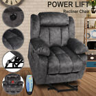 Elderly Electric Power Lift Recliner Chair Vibration Massage Sofa Overstuffed