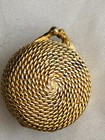 Vintage Estee Lauder 1968 Solid Youth Perfume Compact Gold-tone Faux Turquoise