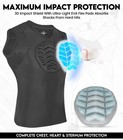 Exxact Sports Youth Baseball Chest Protector  Padded Compression Shirt