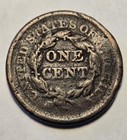 1851 Braided Hair Large Cent - Very Good Vg Details - Exact Coin Shown