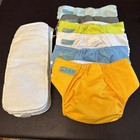 Alvababy Baby Cloth Diapers Lot Of 6 Adjustable Washable Solid Color W  Inserts