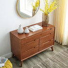 Musehomeinc Mid Century Dresser For Bedroom wood Dressers   Walnut 5-drawer
