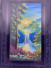 Waterfall Ceramic Tile Mexico 8 X 12  Hand Painted