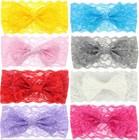 8 Baby Girl Headbands Set     Lace Bow   Flower Hair Bands For Toddlers   Infants