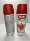 Krylon Sea Glass Ruby Red Spray Paint Diy Frosted 12 Oz K09052007 Lot Of 2 Cans