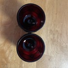 Avon 1876 Cape Cod Collection Footed Glasses Set Of 2 Ruby Red 3 75  Tall