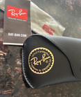 New Genuine Ray Ban Sunglass Case Large Black Hard Case With Cleaning Cloth