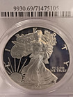 1998-p American Silver Proof Eagle  ase  Pcgs Pr-69 Dcam  1oz Classic Label