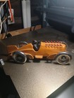 Hubley Cast Iron Toy Race Car Fin Steel Wheels Moving Pistons Original Paint  
