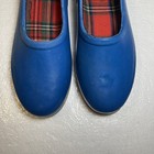 Mid West Vintage Gardening Clogs Loafer Shoes Blue Women s 8 Red Plaid Lining