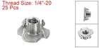 25pcs 1 4 -20 T-nut 304 Stainless Steel 4 Pronged Tee Nuts Threaded Insertion