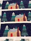 Vtg Christmas Log Cabin Quilt Wall Hanging By Christmas Around The World 1980   s