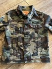Levi s Camo Trucker Jacket Kids Size 7  116-122 Cm  Button Up Denim Coat