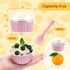 5oz Mini Cake Pans With Lids 25 Pack  Foil Muffin Tin Small Baking Cups  Disposa