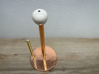 Vtg Copper And Brass Kitchen Countertop Freestanding Paper Towel Holder