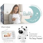 Bella Baby Monitor With 2 Cameras   Audio - 5  Lcd Display  Night Vision  White
