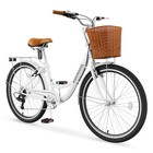 7 Speed Women s Bike 24 26 Inch Beach City Cruiser Bicycle With Rattan Basket Us