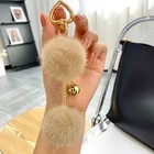Cute Real Mink Fur Pompom Ball Bag Charm Keyring Bag Purse Phone Furry Pendant