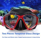 Snorkel Diving Mask Panoramic Hd Swim Mask  Anti-fog Scuba Diving Goggles temper
