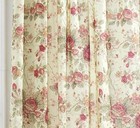 Antique Rose 84x84 Window Panels   Chic Cream Yellow Shabby Roses Vintage Window