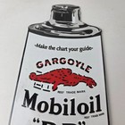 Vintage Mobil Porcelain Sign - Bb Motor Oil Can Porcelain Gargoyle Sign