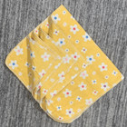Lot Of 4 Handmade Baby Girls Burp Cloths Yellow Floral Print Cotton Gift New