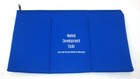 Large Blue Zippered Three Compartment Deposit Bank Money Cash Coin Bag Makeup