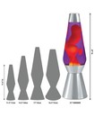 Custom Cool 27  Lava Lamp - Black Base cap Yellow Wax blue Liquid