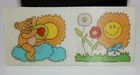 Vintage 1980 s Vending Machine Flicker Sticker Bear   Smiling Sun