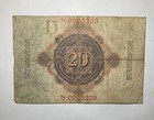 German Currency  1914 Germany 20 Mark Paper Money Banknote