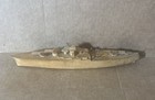 Vintage Handmade Wooden Battleship Model Warship Folk Art Carved Toy