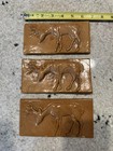 Rare Vintage Handmade Buck Deer Clay Terracotta 3d Tile Cabin Cottage Kitchen