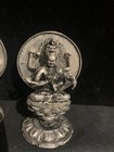 2pcs Excellent Tibetan Silver Hand Made  buddha  Statues