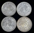 Lot 4 George V India Silver Rupees 1916 1917 1918 1919