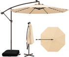 10ft Patio Umbrella With Base Included  Outdoor Offset Cantilever Umbrella With