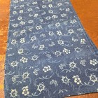 Vintage Cotton Fabric Remnant Indigo Dye Sakura Butterfly Meiji Era Vintage