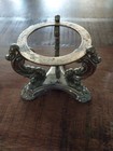 Vintage Godinger Crystal Glass Candle Holder With Silver Metal Stand  7  Tall  G