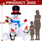 6 Ft Christmas Snowman   Penguin Inflatable Blow Ups Outdoor Christmas Decoratio